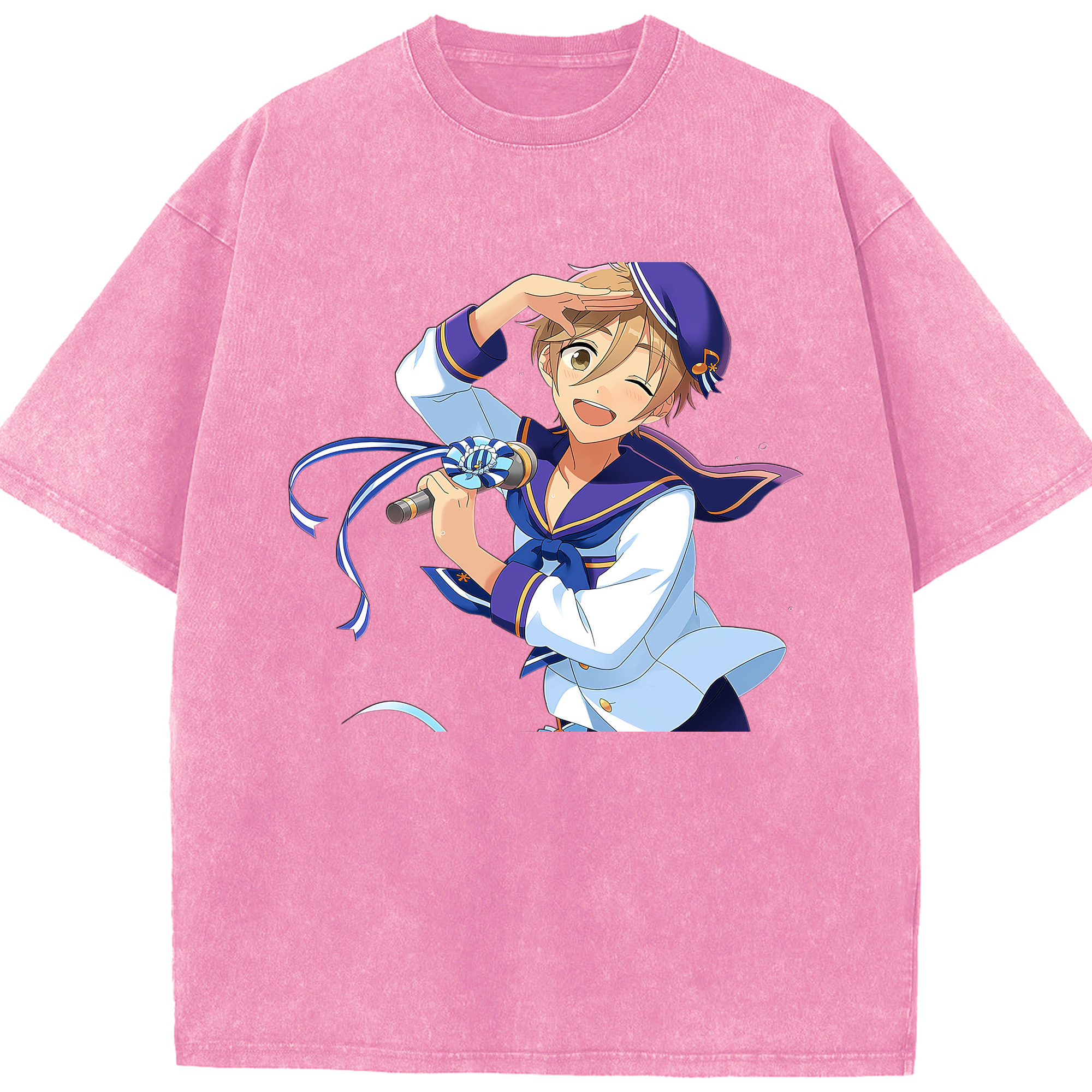 （画像用） あんさんぶるスターズ! Ensemble Stars 綿100% ヴィンテージ風 半袖Tシャツ（フロントプリント）